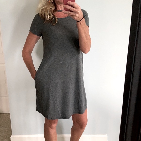 Grey Cutout Detail Shift Dress - Picture 3 of 14